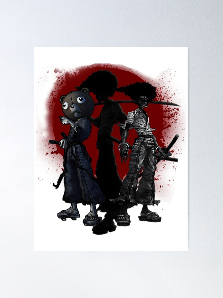 Afro Samurai Character Poster Art Men's Black T-shirt : Target