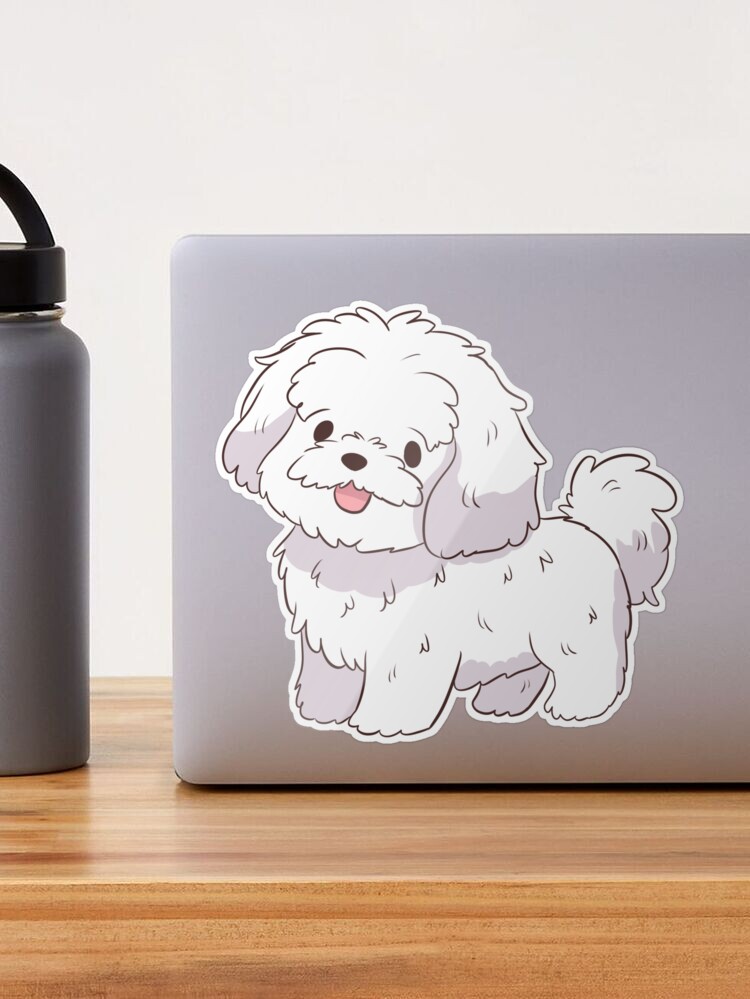 Cute Maltese Dog Stickers,50Pcs Puppy Vinyl Stickers for Kids Girls  Teens,Kawaii Small Pet Dogs Durable Decals for Decoration Water Bottle  Bumper