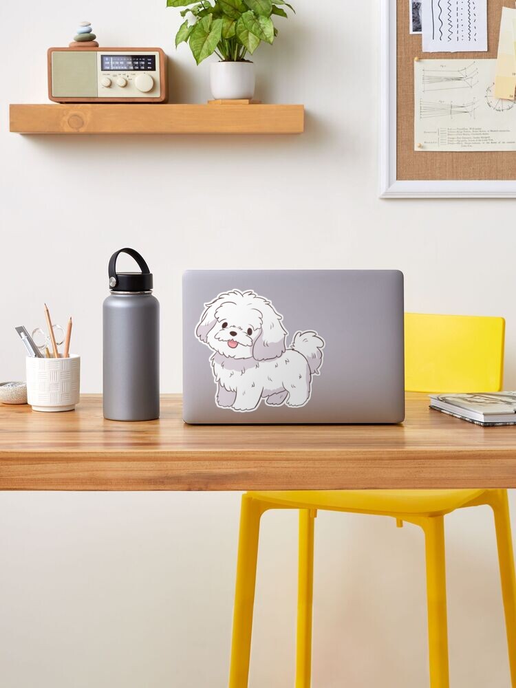 Cute Maltese Dog Stickers,50Pcs Puppy Vinyl Stickers for Kids Girls  Teens,Kawaii Small Pet Dogs Durable Decals for Decoration Water Bottle  Bumper