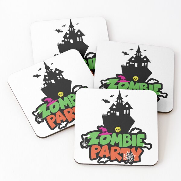 Artikelvorschau, Halloween-Zombie-Party-Aufkleber und T-Shirt entworfen und verkauft von Dineshjangra.