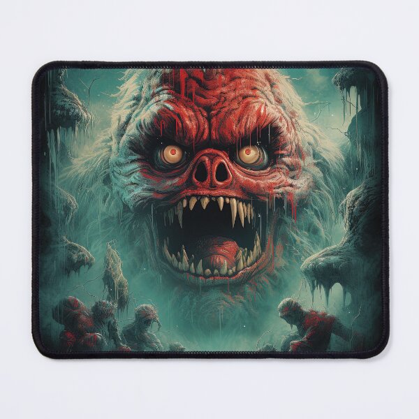 Item preview, Ghoulish Swamp Monster Vintage Horror Movie Poster Painting designed and sold by sμ (smew).