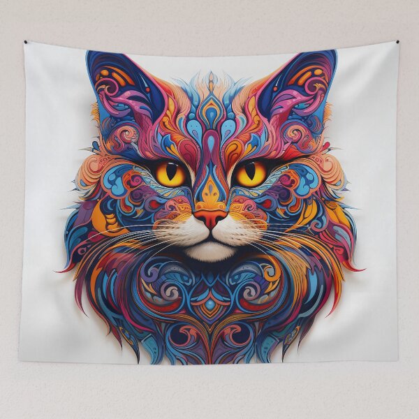 Item preview, Zentangle Cat 1 designed and sold by Red Witch Art.