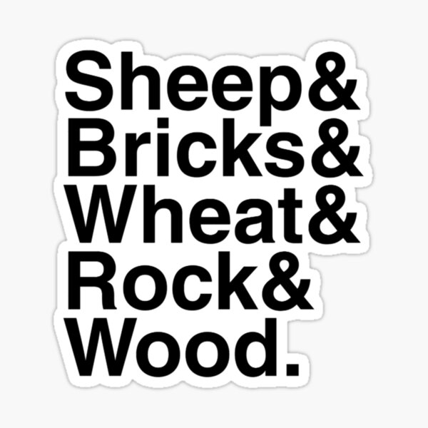 Item preview, Helvetica &amp, Sheep &amp, Bricks &amp, Wheat &amp, Rock &amp designed and sold by CONNIKELLOGG.