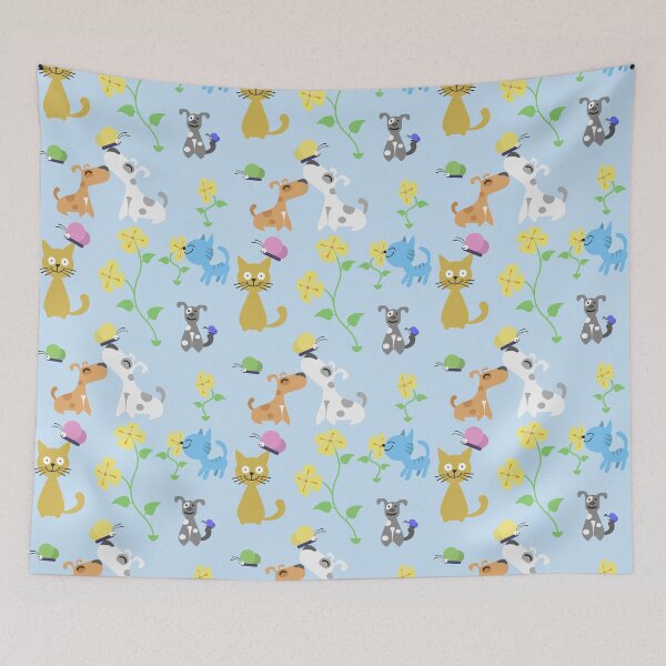 Item preview, Pets family in blue designed and sold by TakedaDesign.