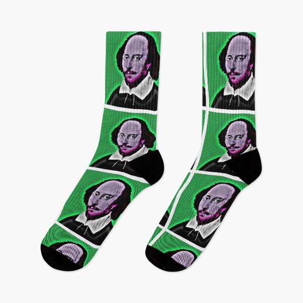 Item preview, Pop Art Portrait of Shakespeare in Green Background designed and sold by OnlyPopArt.