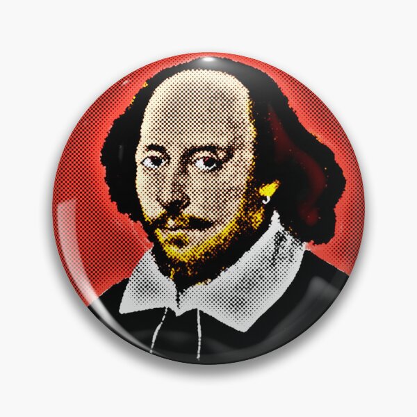 Item preview, Pop Art Portrait of Shakespeare in Red Background designed and sold by OnlyPopArt.