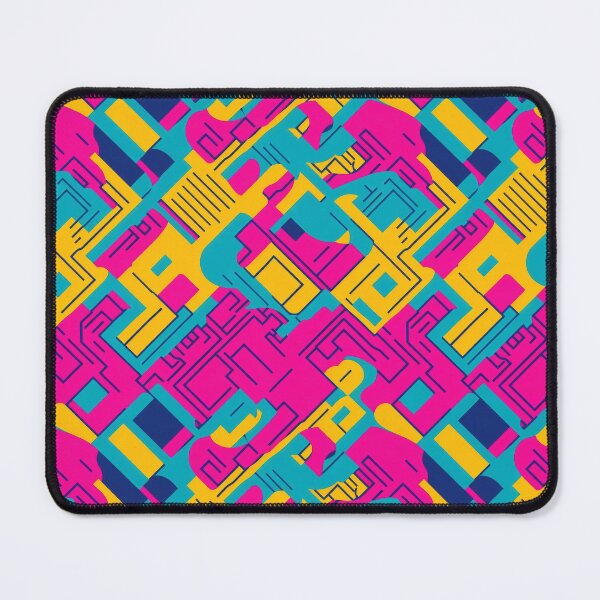 Item preview, Geometric shapes neon colors retro aesthetic 1980s designed and sold by CoolPixels.