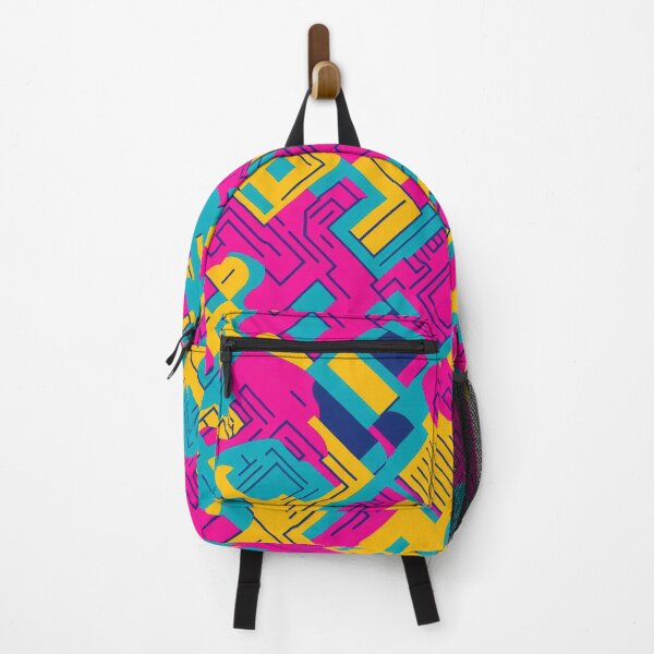 Item preview, Geometric shapes neon colors retro aesthetic 1980s designed and sold by CoolPixels.