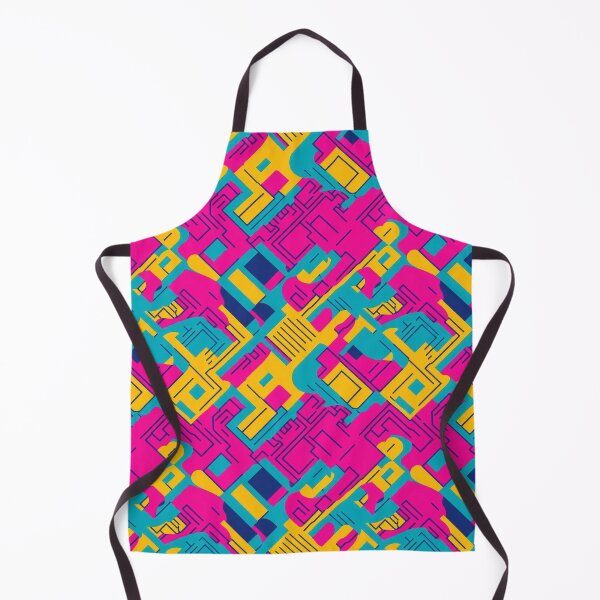 Item preview, Geometric shapes neon colors retro aesthetic 1980s designed and sold by CoolPixels.