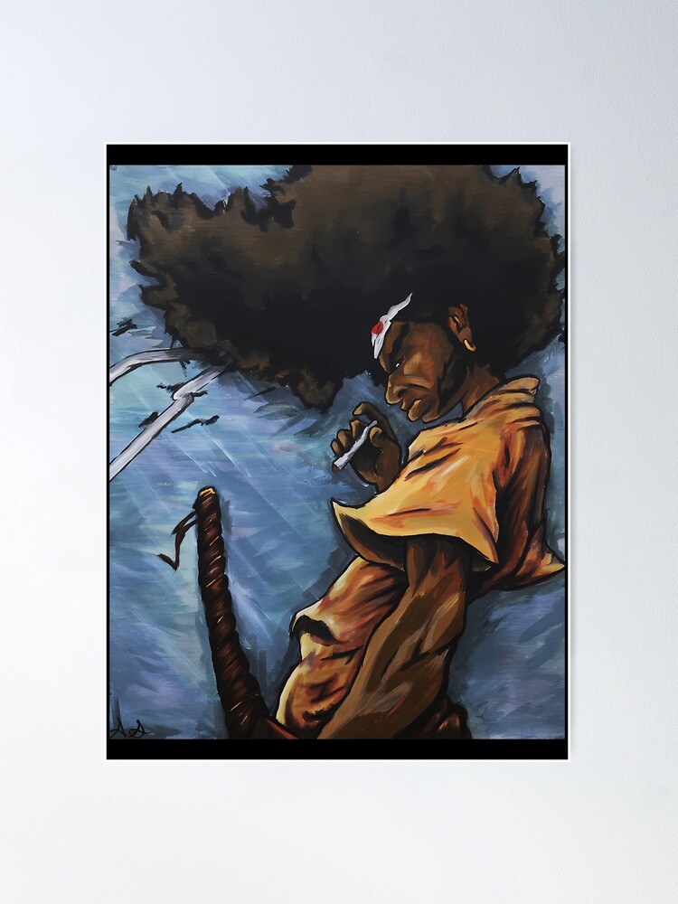 Afro Samurai Character Poster Art Men's Black T-shirt : Target
