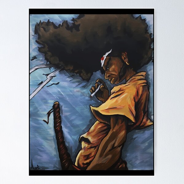 AFRO SAMURAI NINJA MANGA ANIME CARTOON ARTWORK WALL ART PRINT