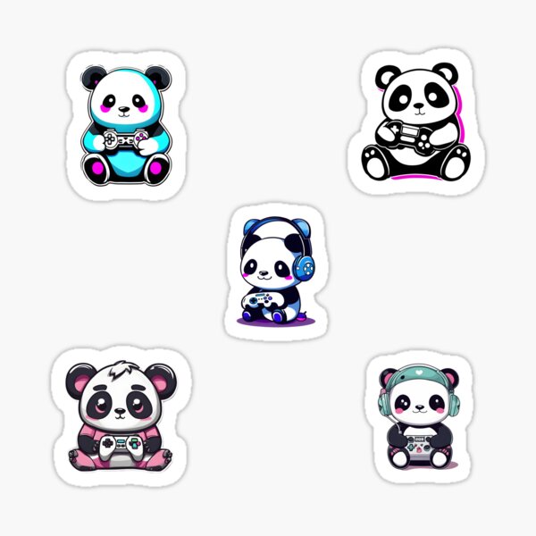 Slim panda For application games – LINE stickers