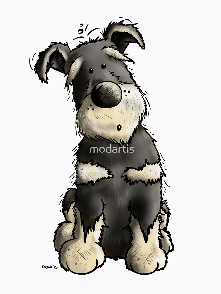 "Cute Schnauzer Cartoon" T-shirt by modartis | Redbubble