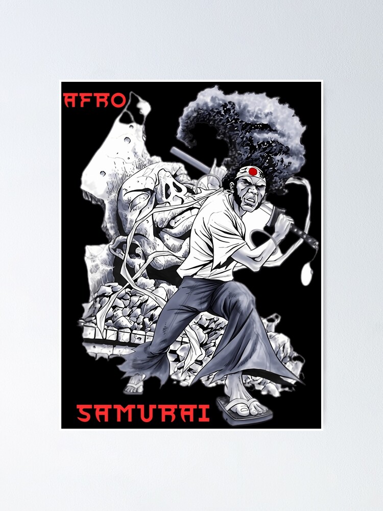 Afro Samurai Character Poster Art Men's Black T-shirt : Target