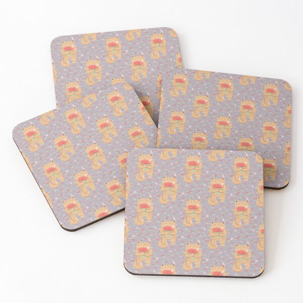 Item preview, Cat Picking Flowers On Pale Purple Background Pattern designed and sold by Julia Sol.