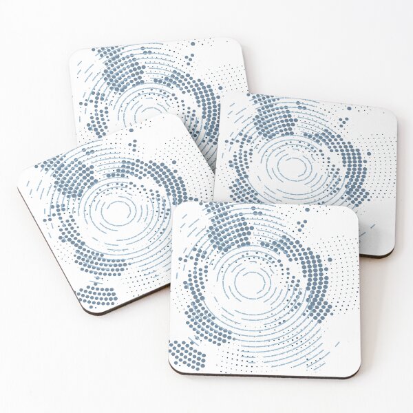 Item preview, Halftone Retro Circle Symphony in Blue designed and sold by artistevt.