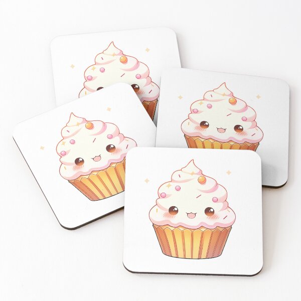 Item preview, Cute Kawaii Cupcake Smiling designed and sold by CozyKawaiiArt.