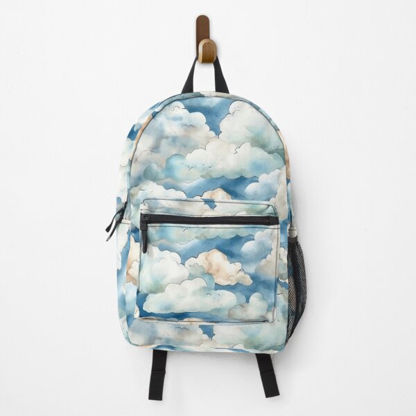 Item preview, White clouds watercolor seamless pattern designed and sold by MiraCleAI.