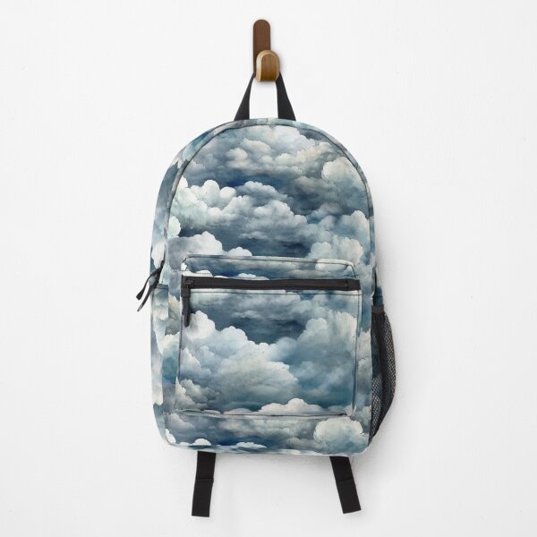 Item preview, White clouds watercolor seamless pattern designed and sold by MiraCleAI.