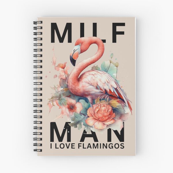 Item preview, Milf Man I Love Flamingos with roses design designed and sold by Hussain Shirts.