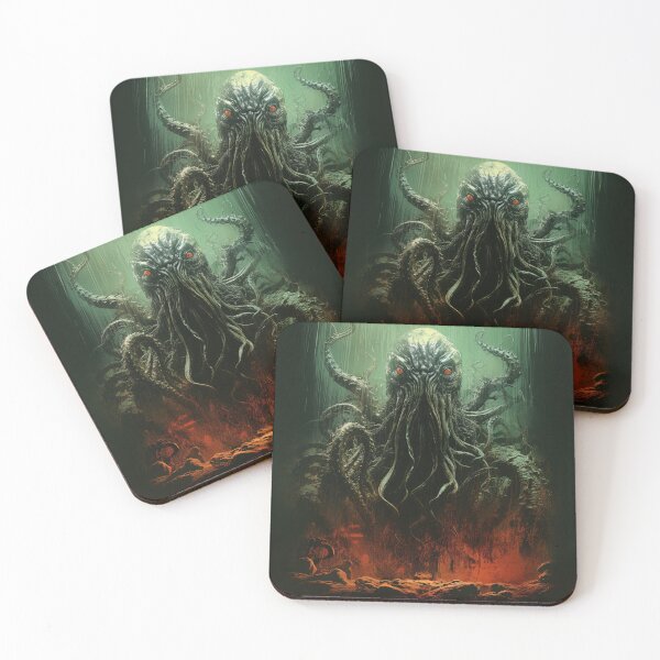 Item preview, Cthulhu Kraken Monster Vintage Horror Movie Poster Painting designed and sold by sμ (smew).