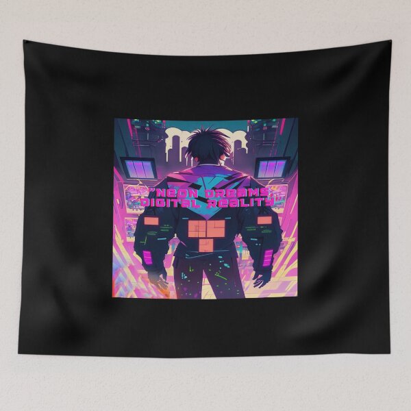 Item preview, "Neon Dreams, Digital Reality" designed and sold by Nachiteca.