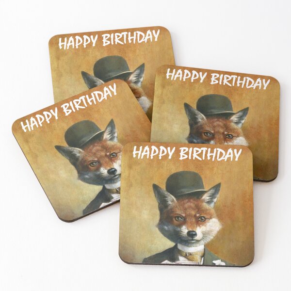 Artikelvorschau, Alles Gute zum Geburtstag, Vintage-Fuchs entworfen und verkauft von mictomart.