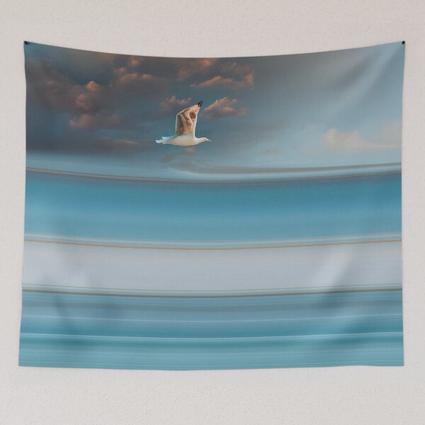 Item preview, Flying Seagull and Ocean - Coastal Bird in Flight 2 of 4 designed and sold by Beachy.