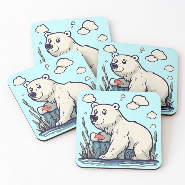 Item preview, cute white bear designed and sold by SketchysDESIGNS.