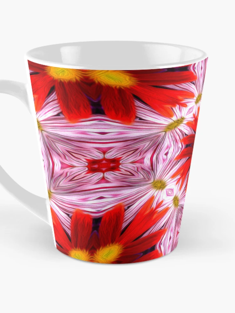 Thumbnail 3 of 4, Coffee Mug, Beautiful Red Flower Pattern designed and sold by Patternflower.