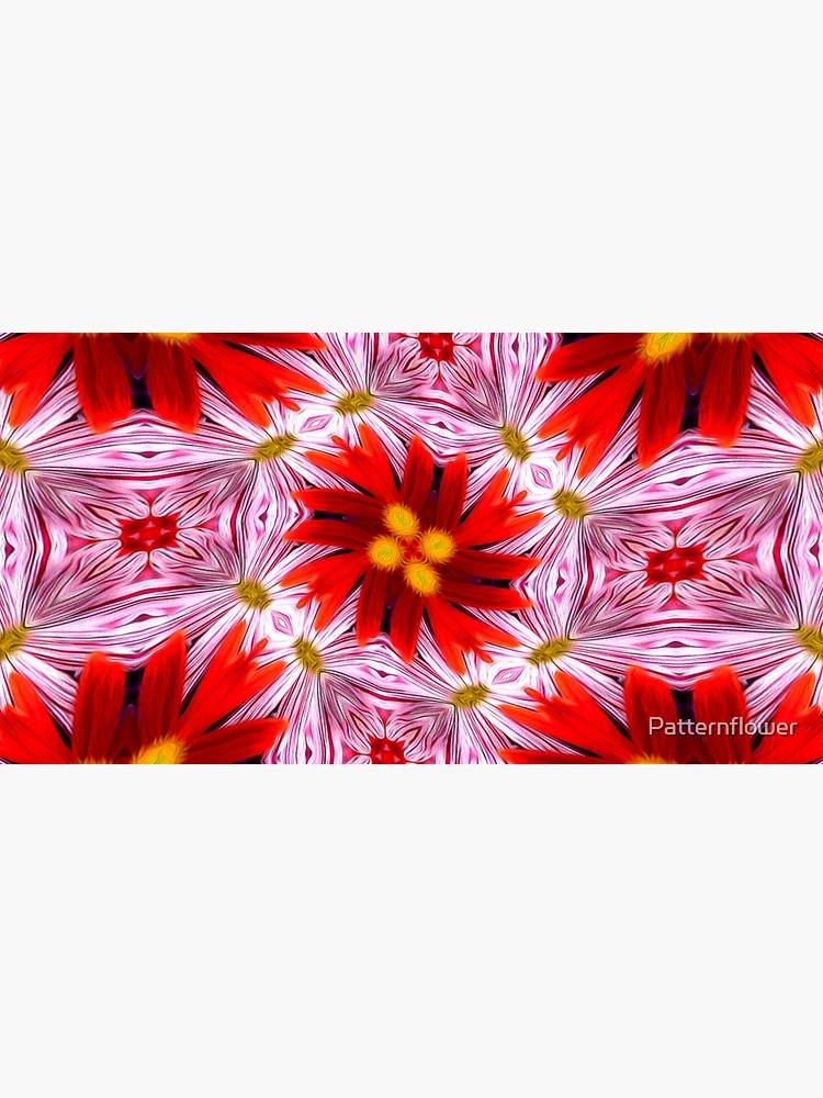 Thumbnail 5 of 5, Mouse Pad, Beautiful Red Flower Pattern designed and sold by Patternflower.
