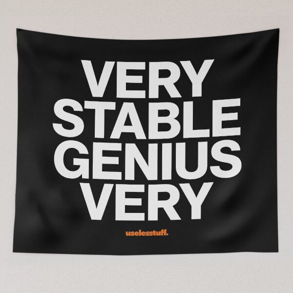 Item preview, 16229-05-BDK - Genio estable - Muy (blanco) designed and sold by Uselesstuff.