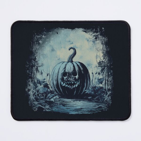 Item preview, Sinister Pumpkin - Cyanotype Halloween Print for men designed and sold by Capictures.