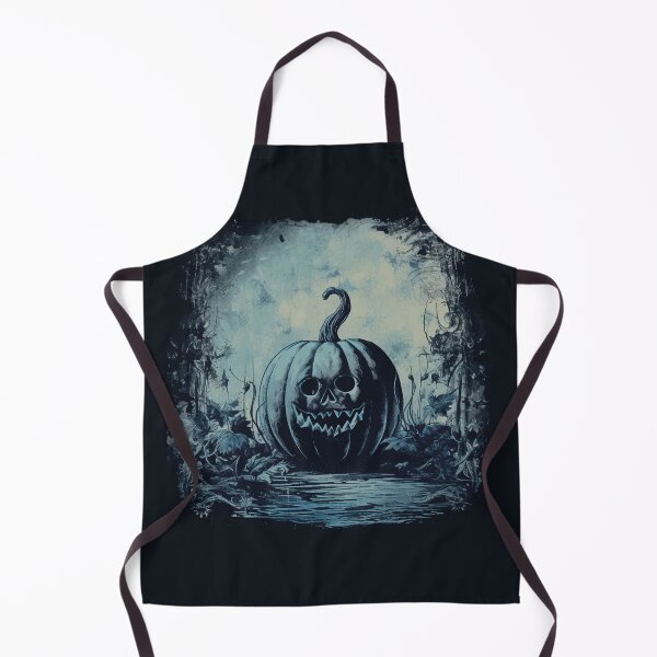Item preview, Sinister Pumpkin - Cyanotype Halloween Print for men designed and sold by Capictures.