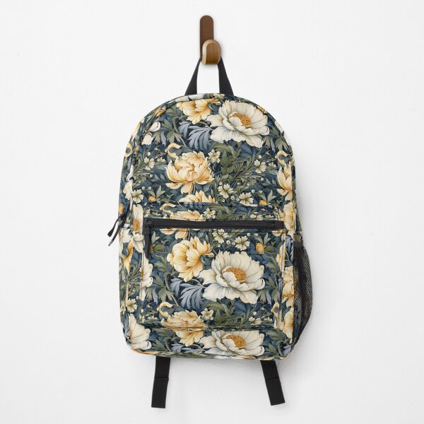 Item preview, Blue Floral Art-Deco William Morris Style Autumnal Pattern designed and sold by sμ (smew).
