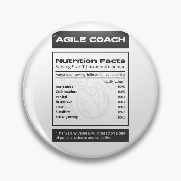 Item preview, Agile Coach Nutrition Facts designed and sold by Salma Satya & Co.
