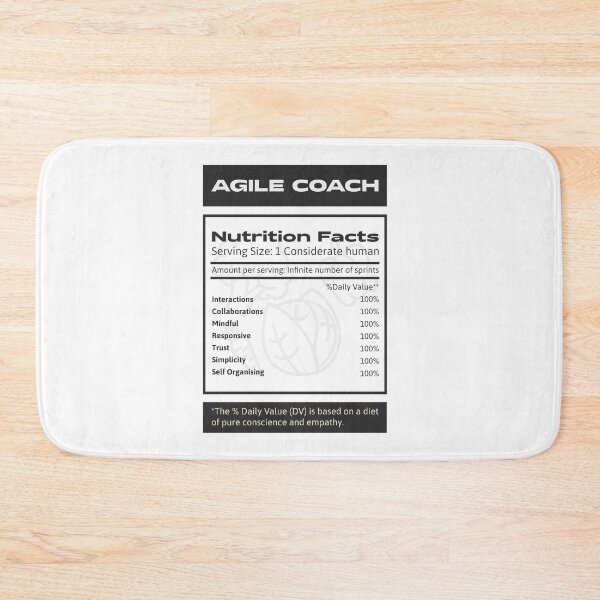Item preview, Agile Coach Nutrition Facts designed and sold by Salma Satya & Co.