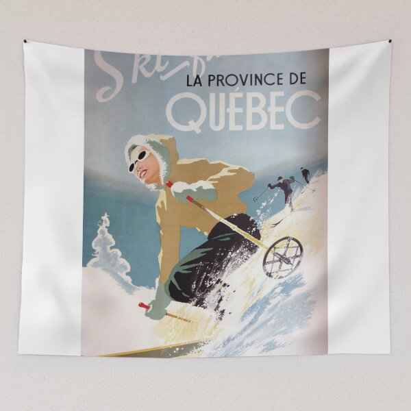 Item preview, Vintage Ski Poster Canada designed and sold by Sasha Art Gallery.