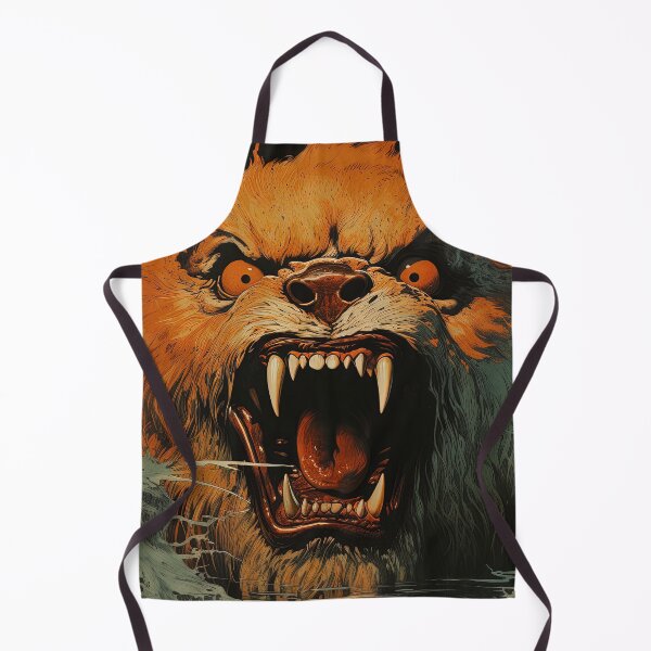 Item preview, Fanged Red Panda Demon Vintage Horror Movie Poster designed and sold by sμ (smew).