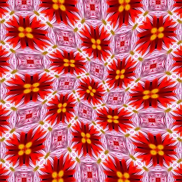 Artwork thumbnail, Beautiful Red Flower Pattern by Patternflower
