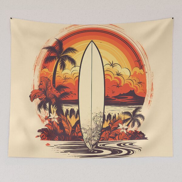 Item preview, "Nostalgic White Waves: Surfer's Delight" designed and sold by Art-Vortex-fr.