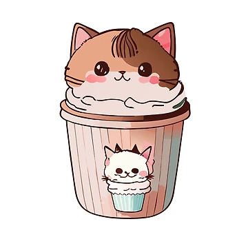 Artwork thumbnail, Ice Cream Kitty - Raspberry Ripple by ArchieDid