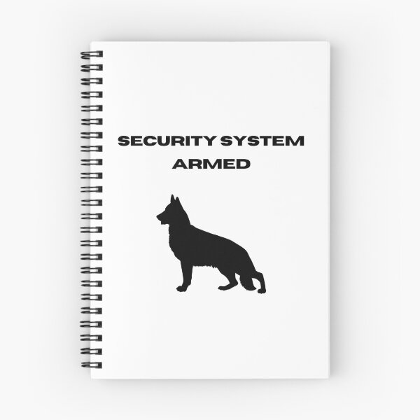 Item preview, Security System Armed German Shepherd Dog Black Text Silhouette  designed and sold by GSDDESIGNMERCH.