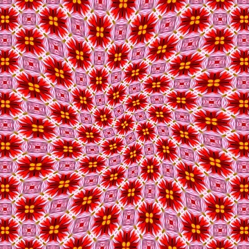 Artwork thumbnail, Beautiful Red Flower Pattern by Patternflower