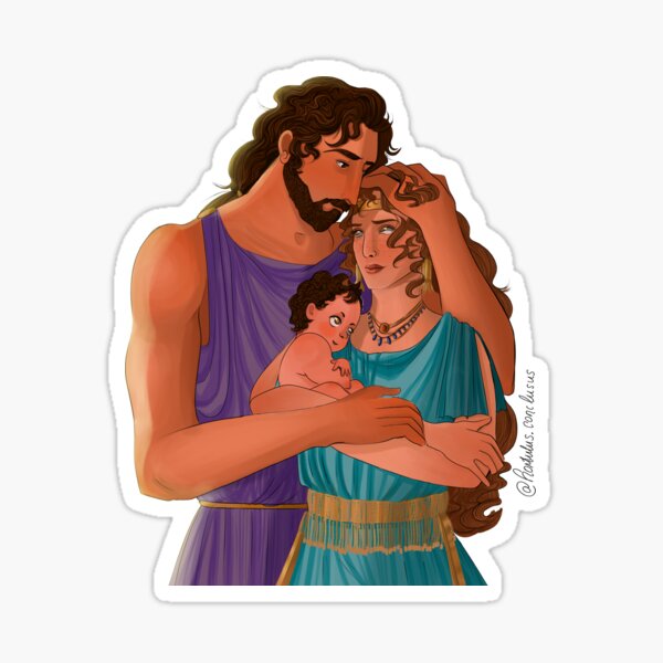 Vista previa del artículo con la obra «Héctor de Troya con su familia», diseñado y vendido por locus-amoenus.