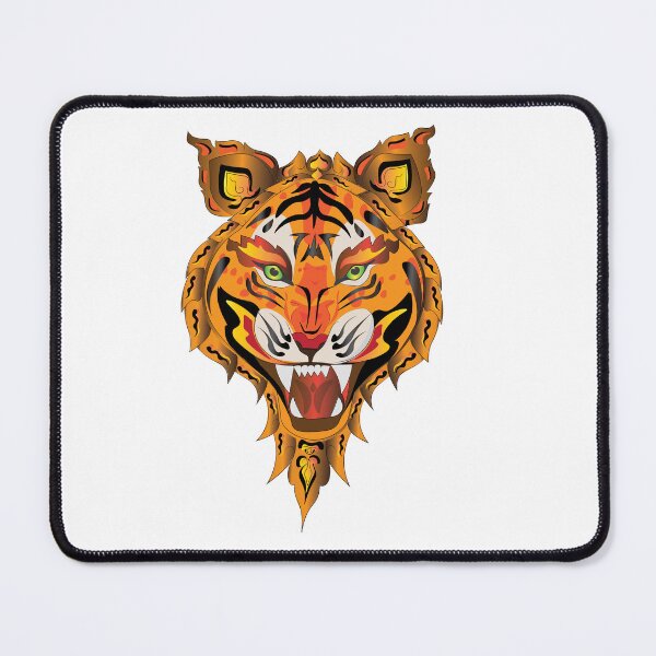 Item preview, Tiger, Fierce Tiger, Tiger Face, Siamese Tiger, Modern Thai Art, Thai literature, Souvenir, Amazing Thailand designed and sold by Kasalongdesign.