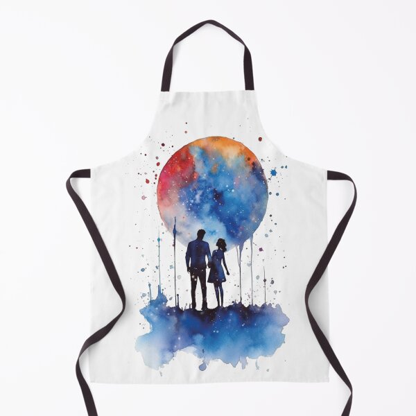 Item preview, A couple in LOVE in the moonlight, watercolor art – 07 designed and sold by MadamPaperHazel.