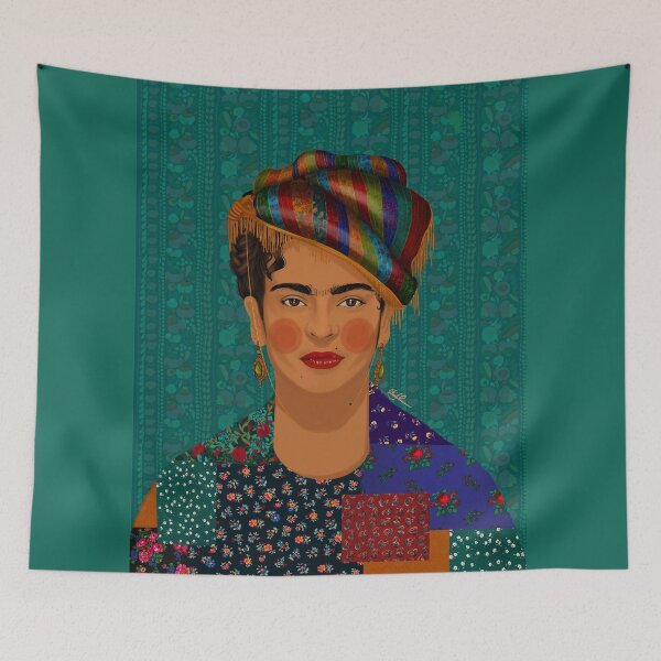 Item preview, Kurdish Frida Kahlo Green designed and sold by ElifsArt.