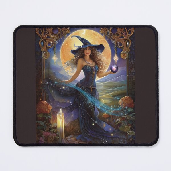Item preview, Beautiful Halloween Witch with Candle and Moon designed and sold by DesignsBuyGem.