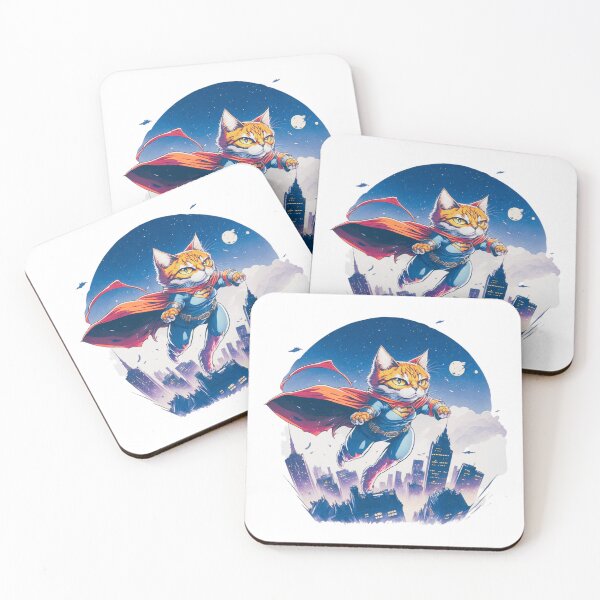 Item preview, Super Hero Cat Cartoon Vintage Color | Unique Cat Lover Gift Idea designed and sold by MaFleiva.